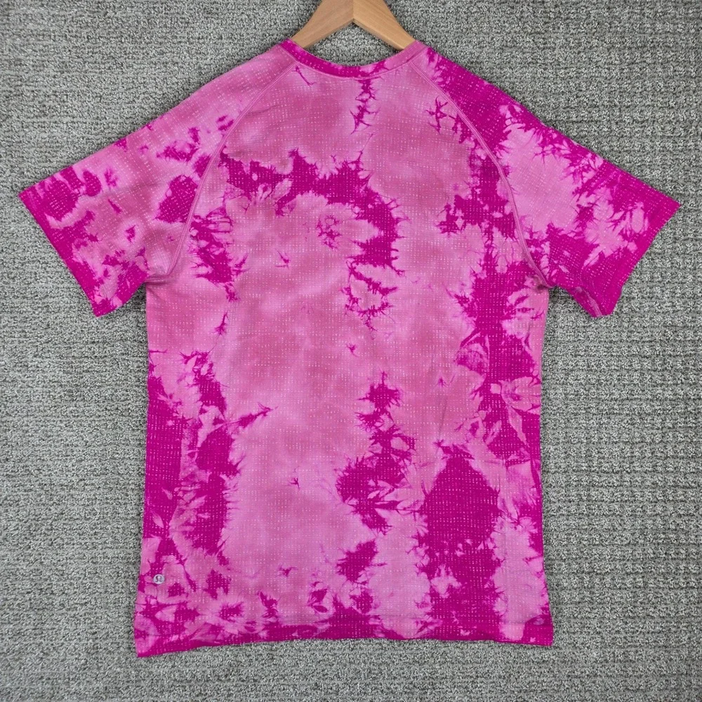 Lululemon Metal Vent Tech 2.0 Short Sleeve Shirt XL Pink Tie Dye Athletic